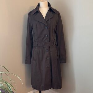 Sandwich Classic Brown Belted Trench Coat Sz 40